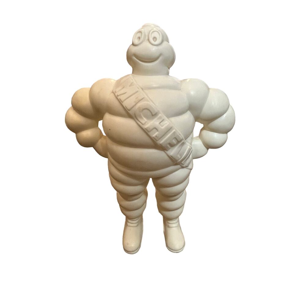 Authentic Vintage Automotive White Michelin Man 12" Statue